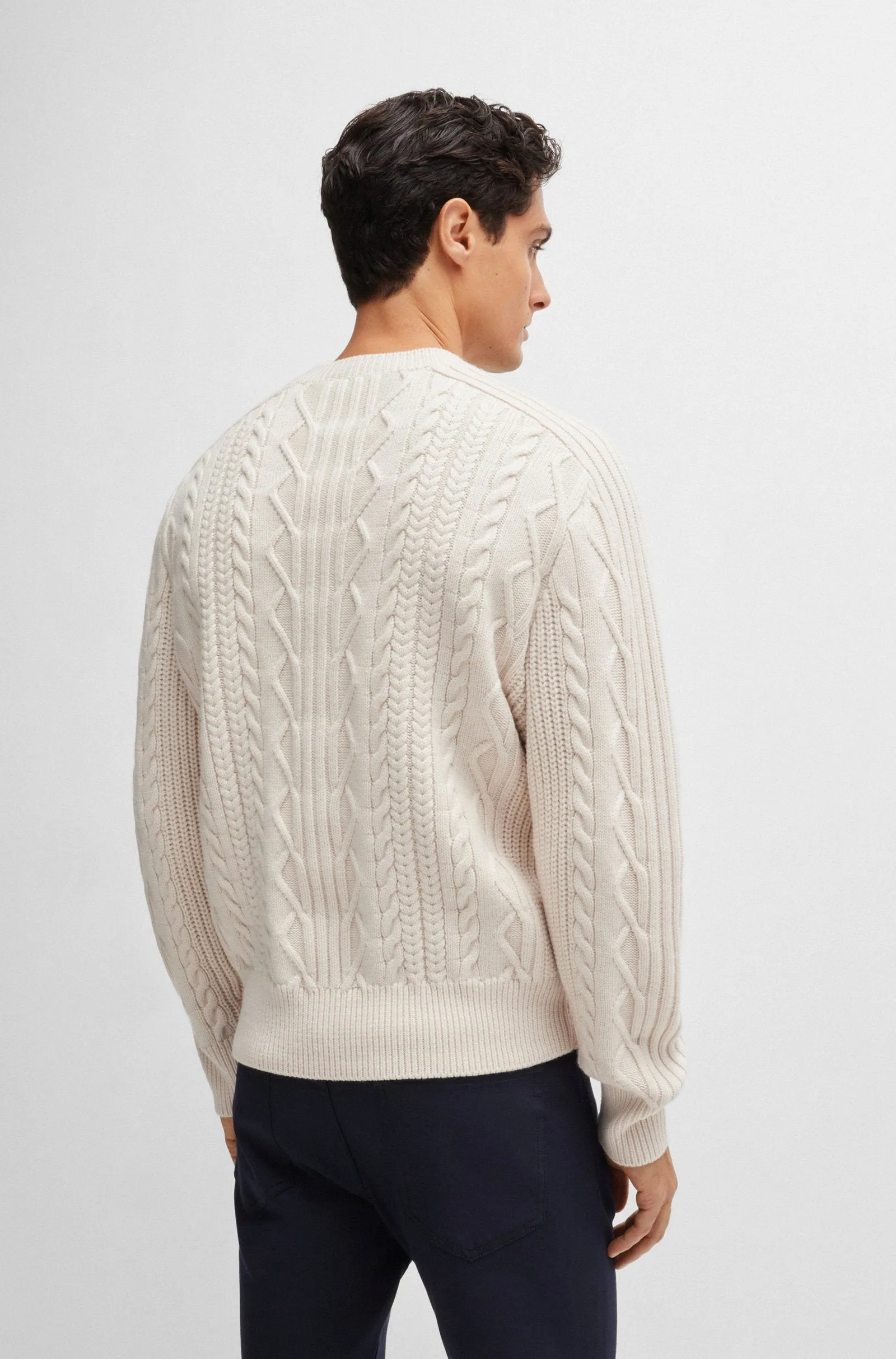 BOSS Sweaters Relaxed Fit in Wool - C-DIONEL_PS 10261640 01-50519634