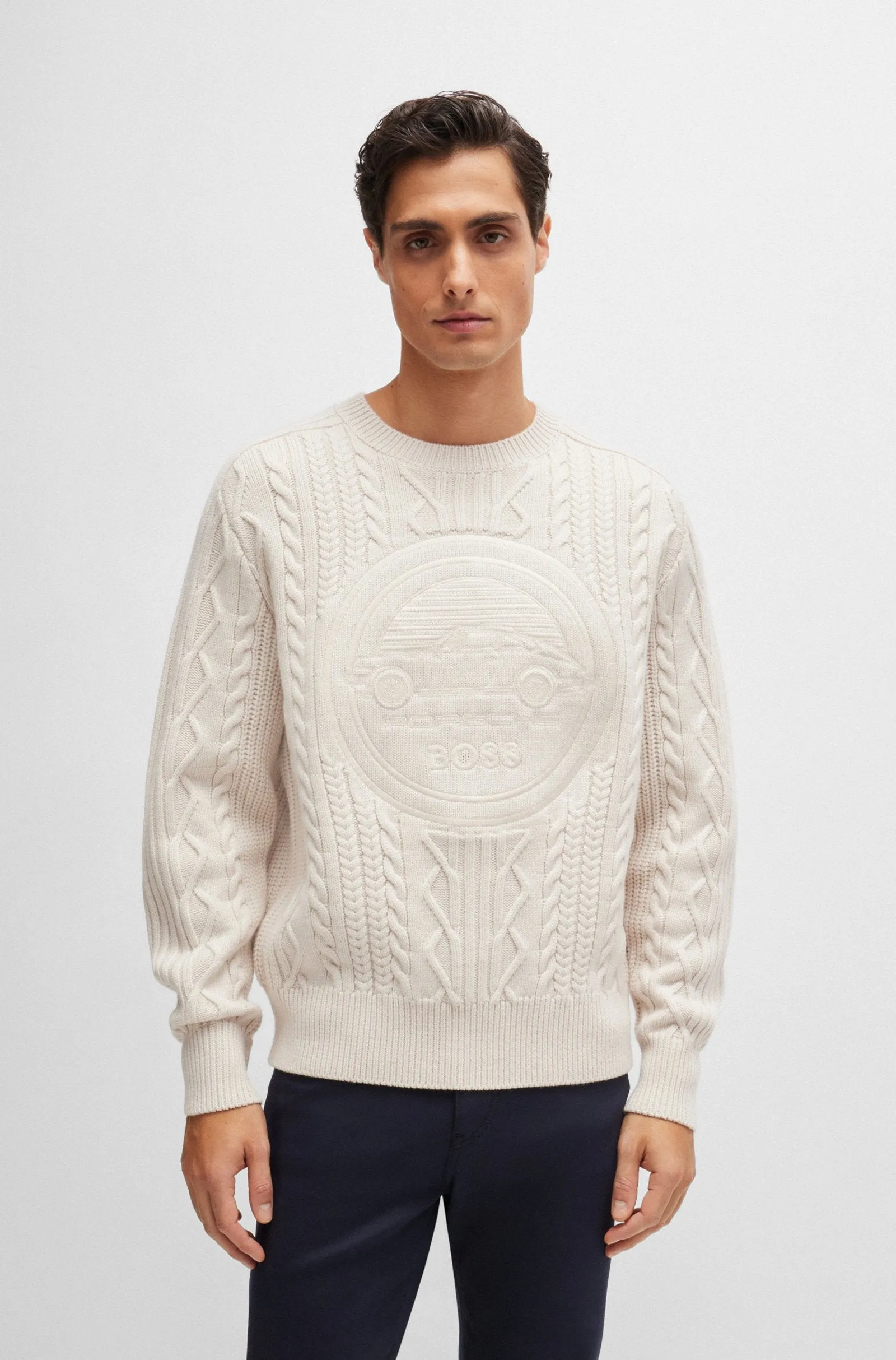 BOSS Sweaters Relaxed Fit in Wool - C-DIONEL_PS 10261640 01-50519634