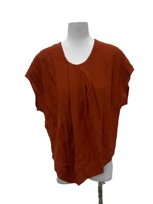 Bricked Red Round Neck Top