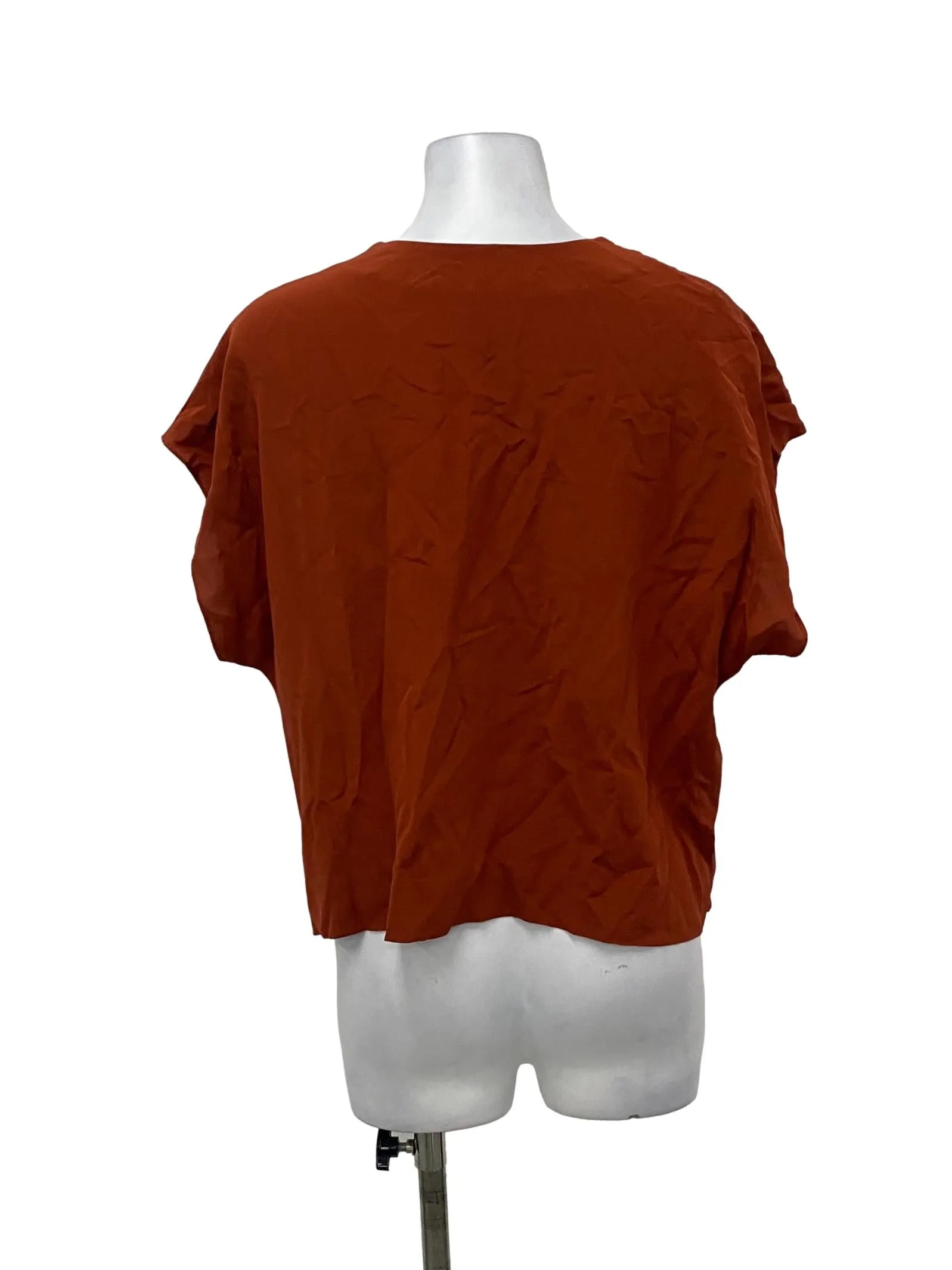 Bricked Red Round Neck Top