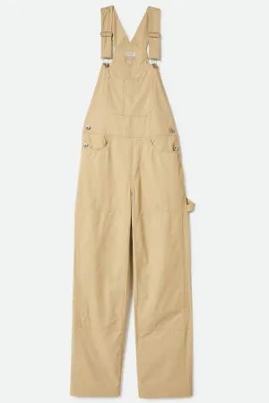Brixton Womens Utility Overall Pale Khaki