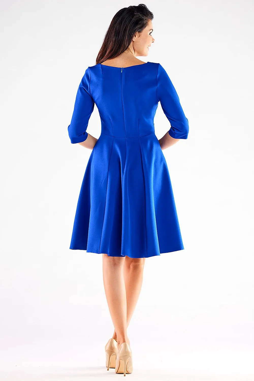 Button-Detail A-Line Dress