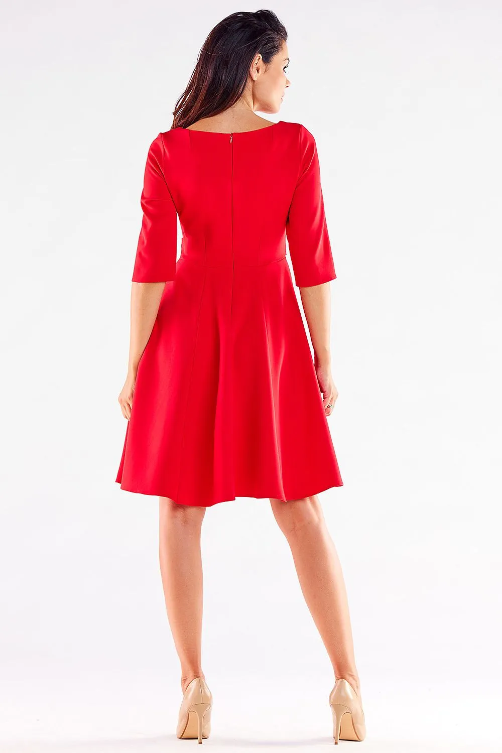 Button-Detail A-Line Dress
