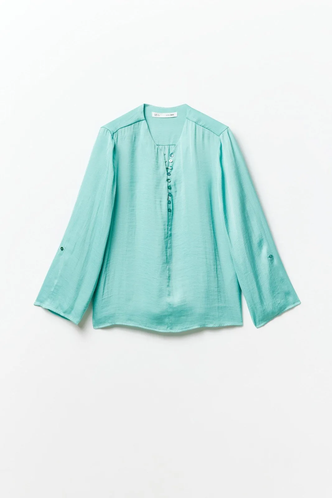 Buttons loose-fit blouse - Green