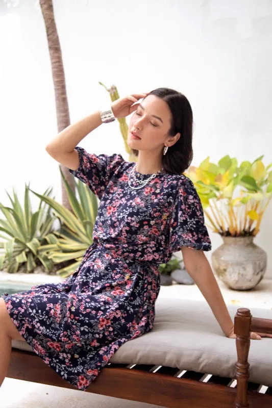 Cassidy Dress - Pink Flowers