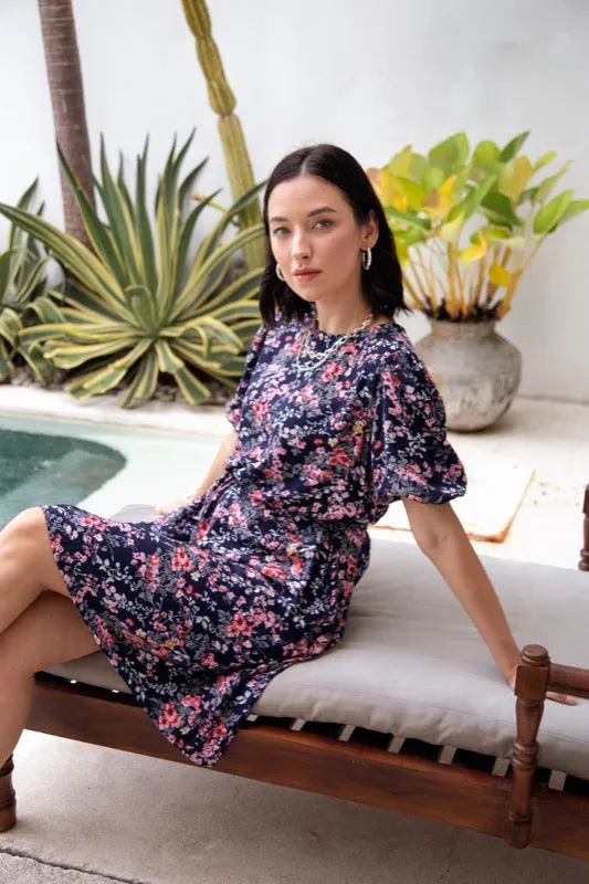 Cassidy Dress - Pink Flowers