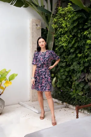 Cassidy Dress - Pink Flowers