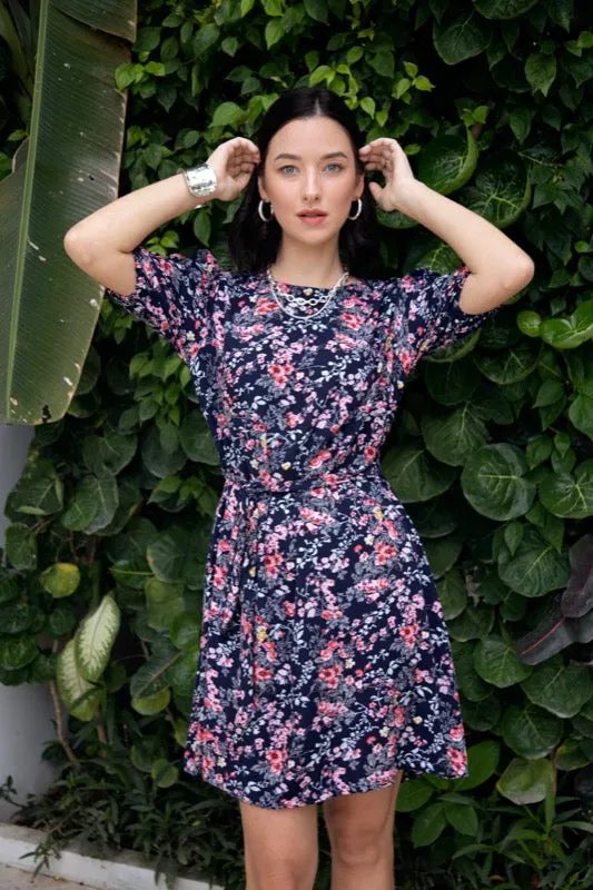 Cassidy Dress - Pink Flowers