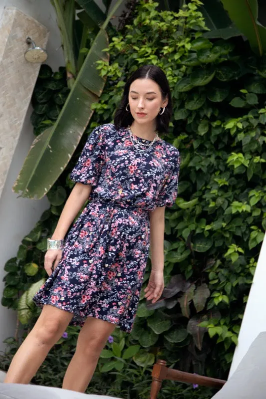 Cassidy Dress - Pink Flowers