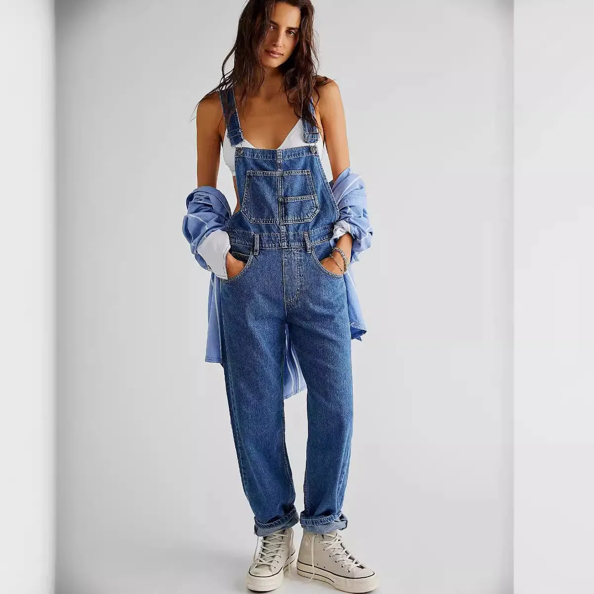 Casual Loose Denim Overalls for Women