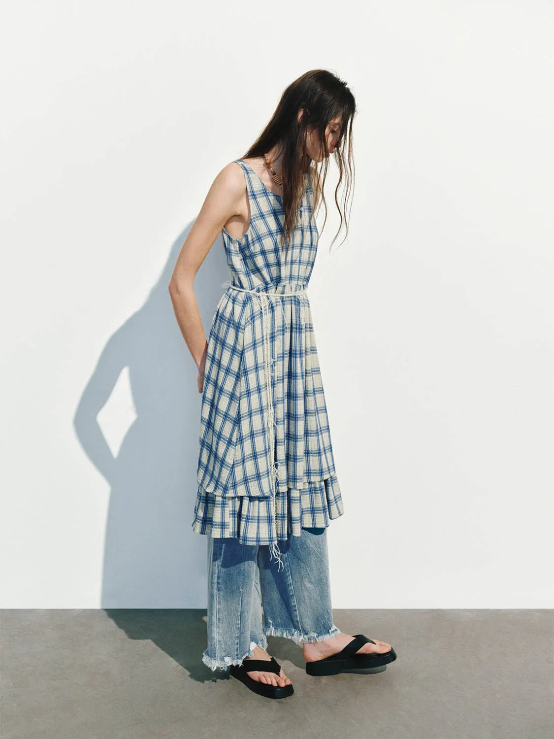 Checkered A-Line Dresses