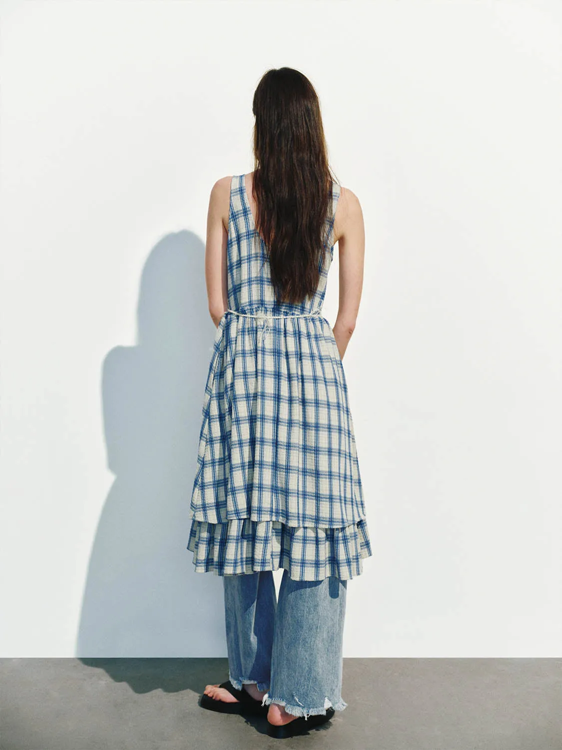 Checkered A-Line Dresses
