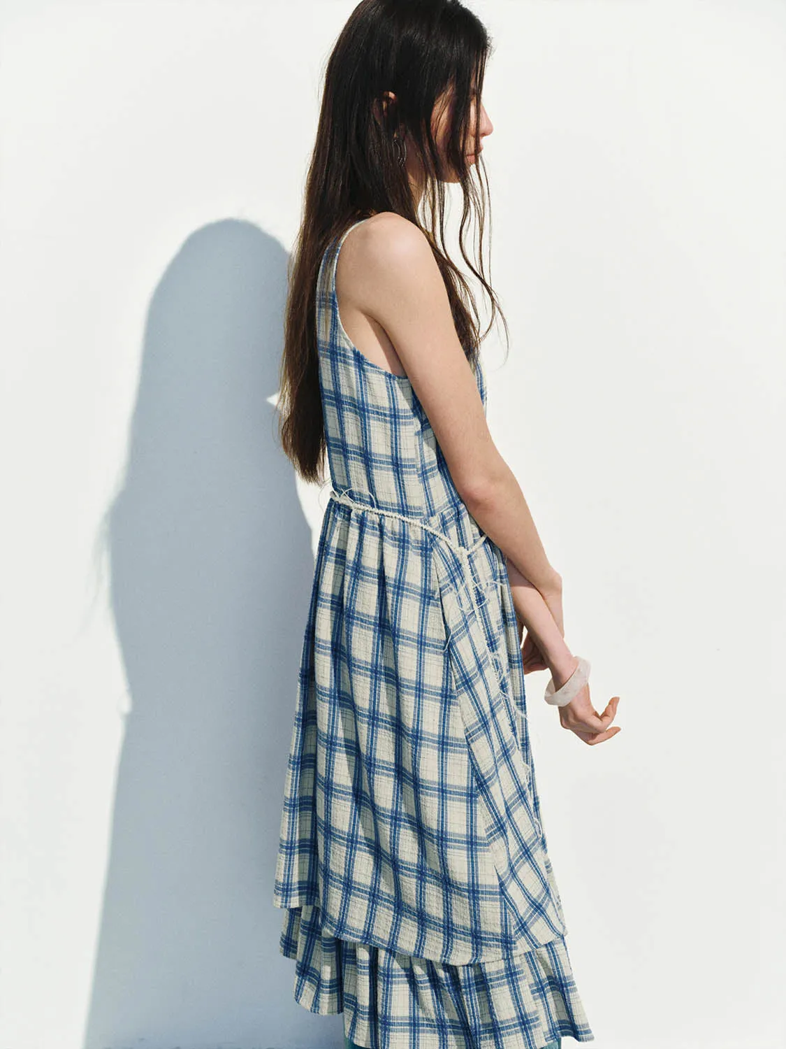 Checkered A-Line Dresses
