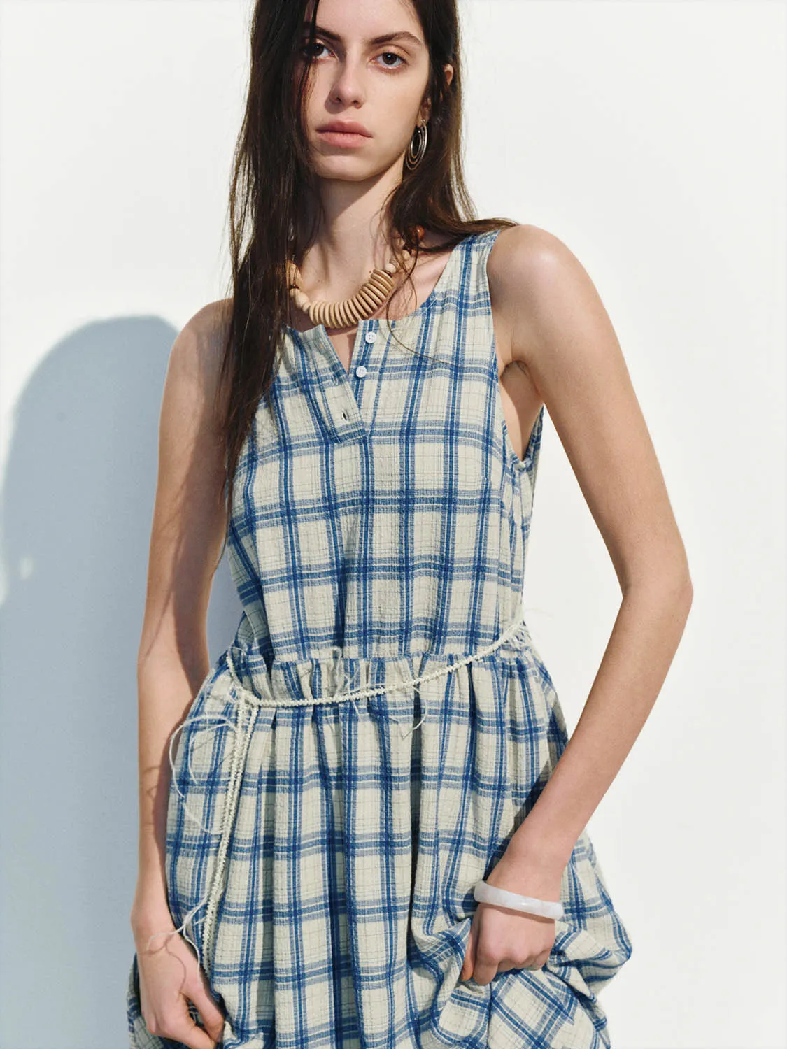 Checkered A-Line Dresses