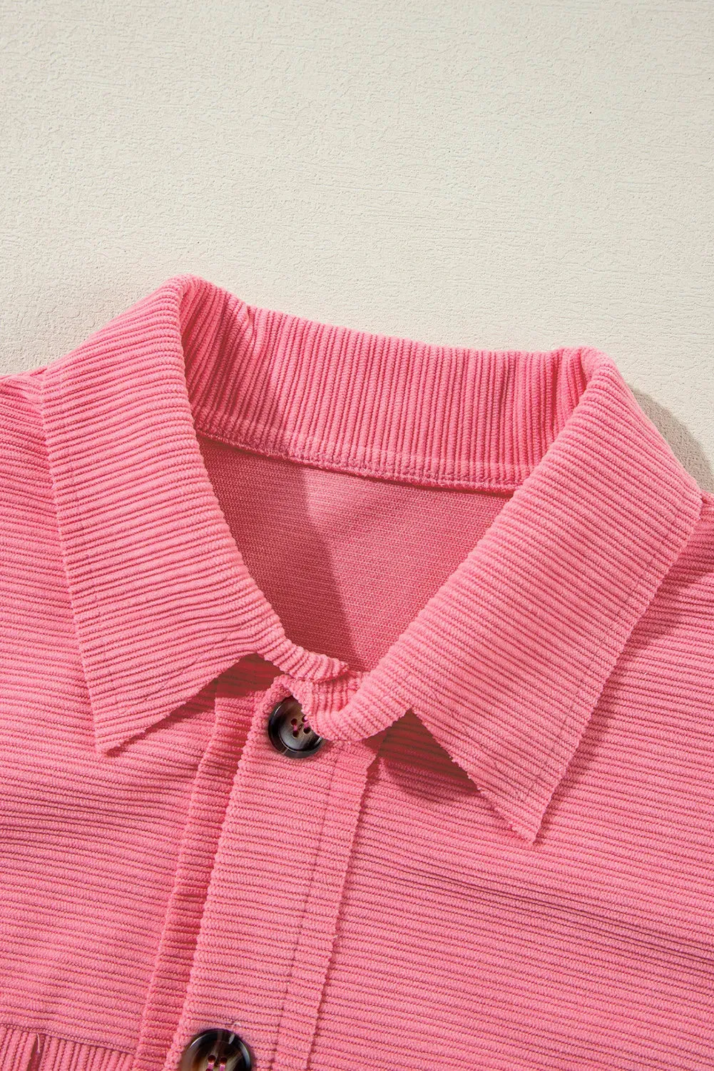 Collared Neck Long Sleeve Shirt S-XL