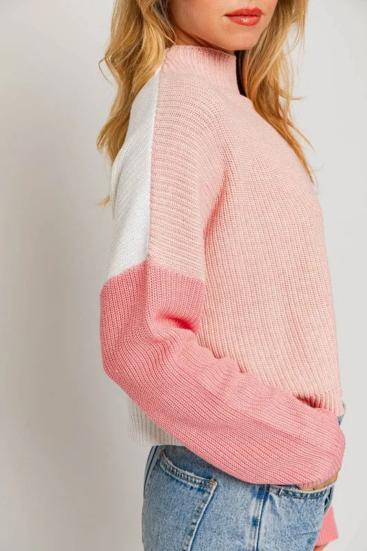Color Block Oversize Sweater (Various colors), Le Lis