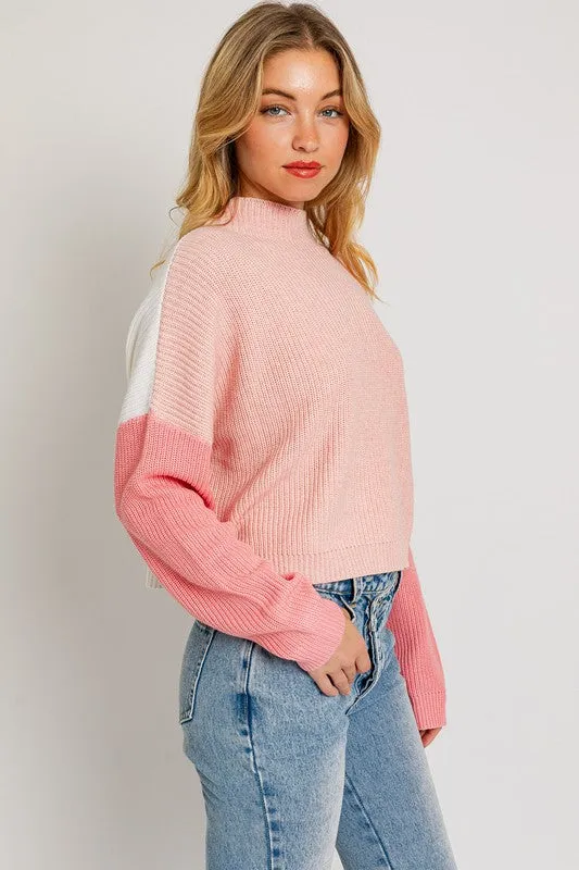 Color Block Oversize Sweater (Various colors), Le Lis