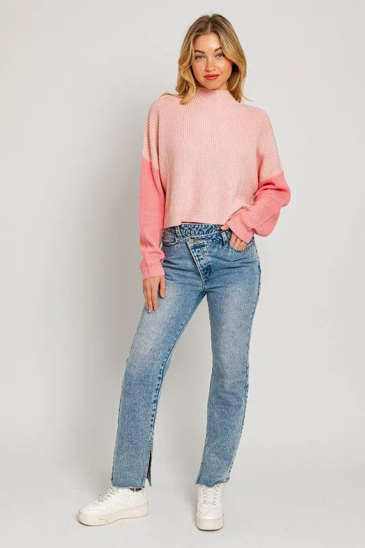 Color Block Oversize Sweater (Various colors), Le Lis