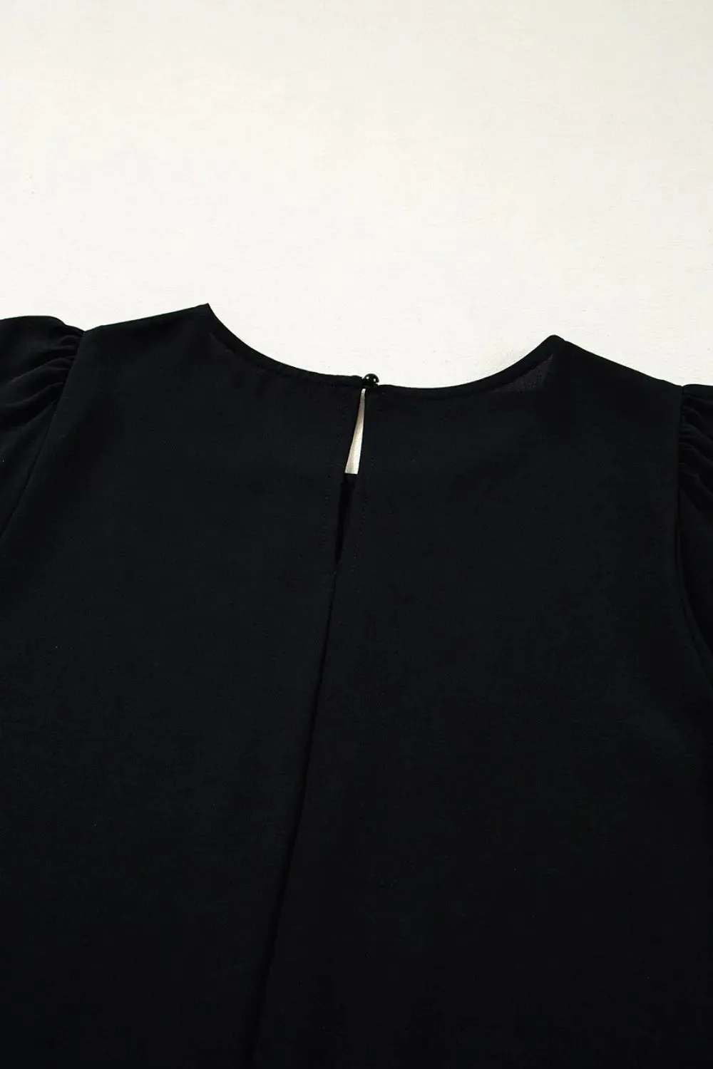 Contrast Scallop Trim Bow Detail Short Sleeve Shift Dress