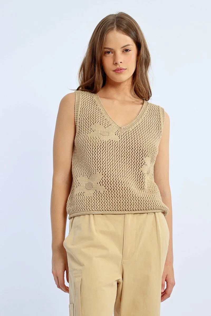 CROCHET POLO SHIRT