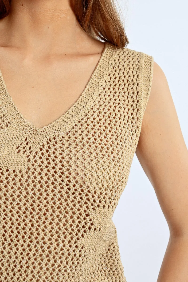 CROCHET POLO SHIRT