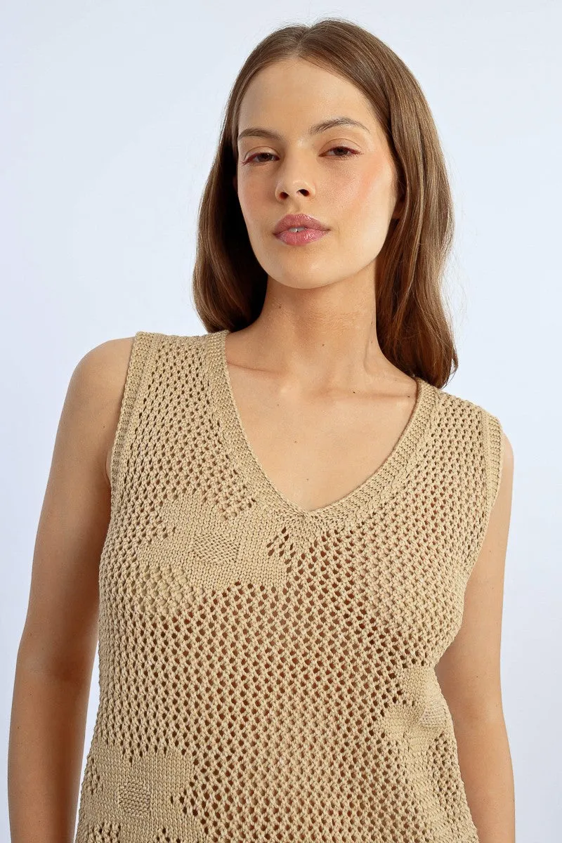 CROCHET POLO SHIRT