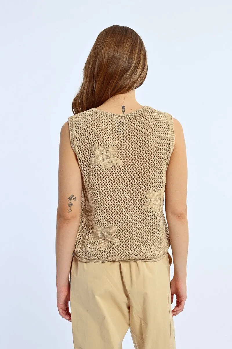 CROCHET POLO SHIRT