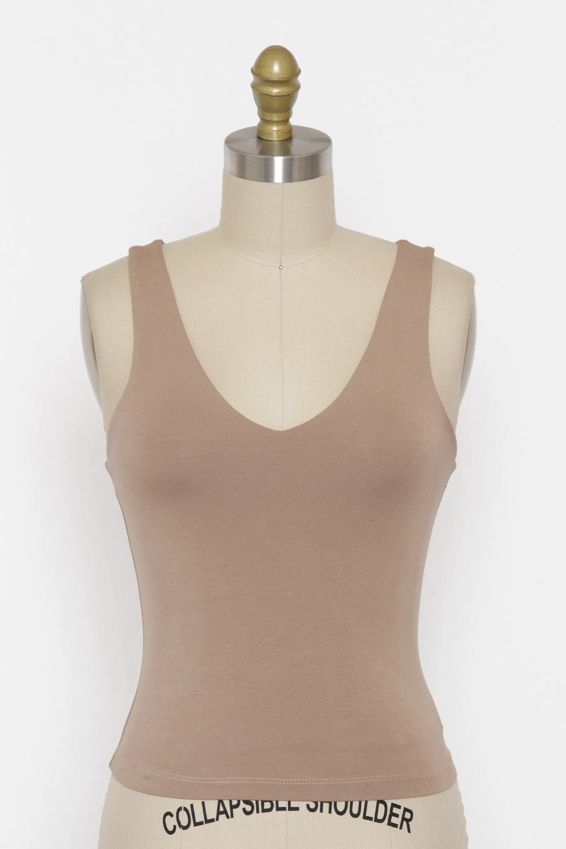 Cropped Double Layered Tank Top