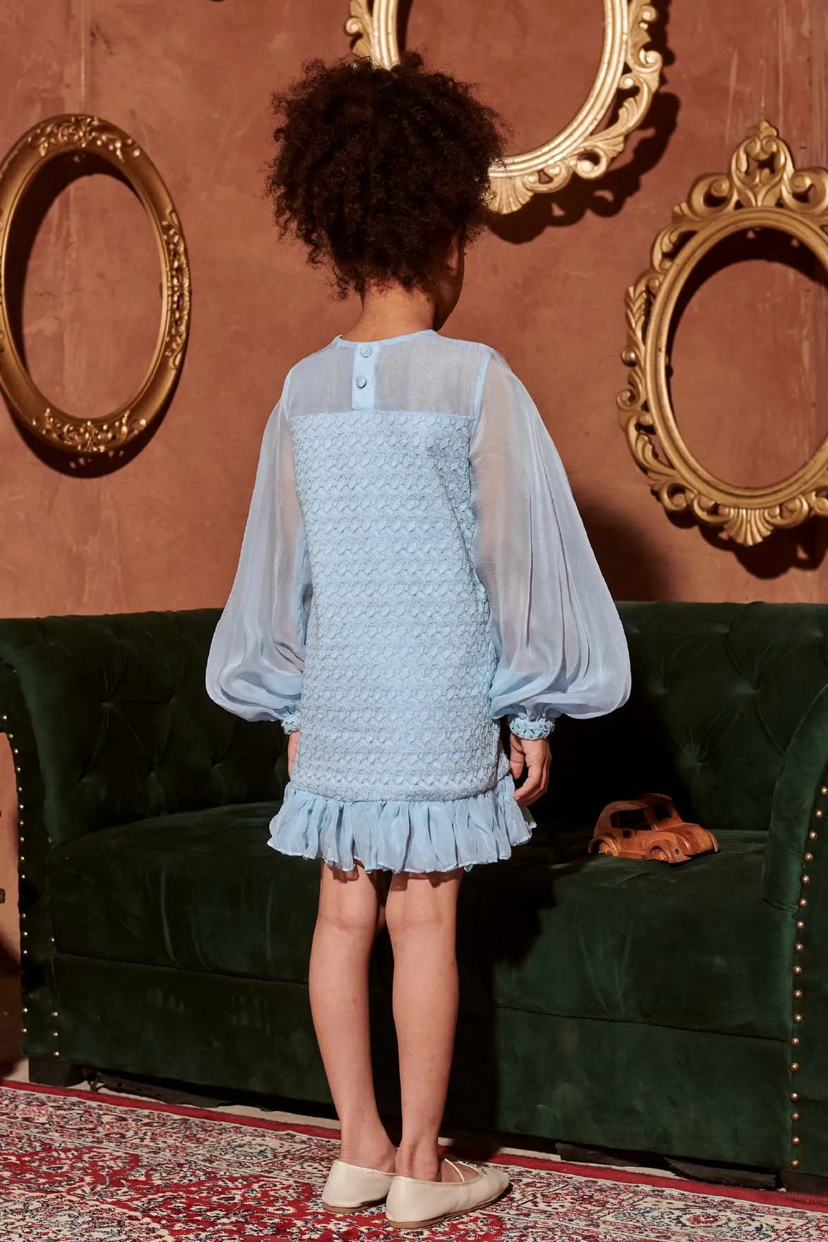 Crystal Blue A-Line Dress