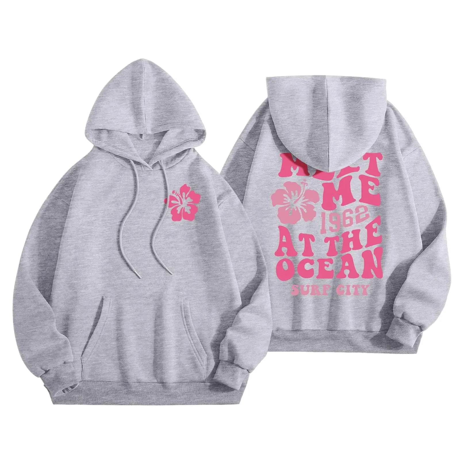 Cxquxse Sweatshirt for Women Fashion Letter Graphic Print Hoodies Casual Long Sleeve Drawstring Pullover Tops with Pocket Amazon 2024