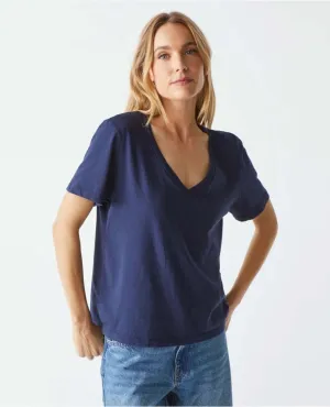 Daria Classic V-Neck Tee Nocturnal