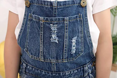 Denim Bib Shortalls for Little&Big Girls