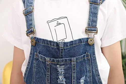 Denim Bib Shortalls for Little&Big Girls