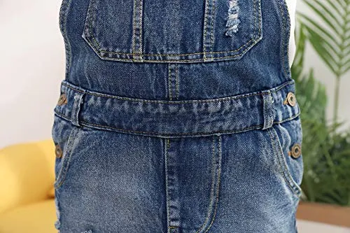 Denim Bib Shortalls for Little&Big Girls