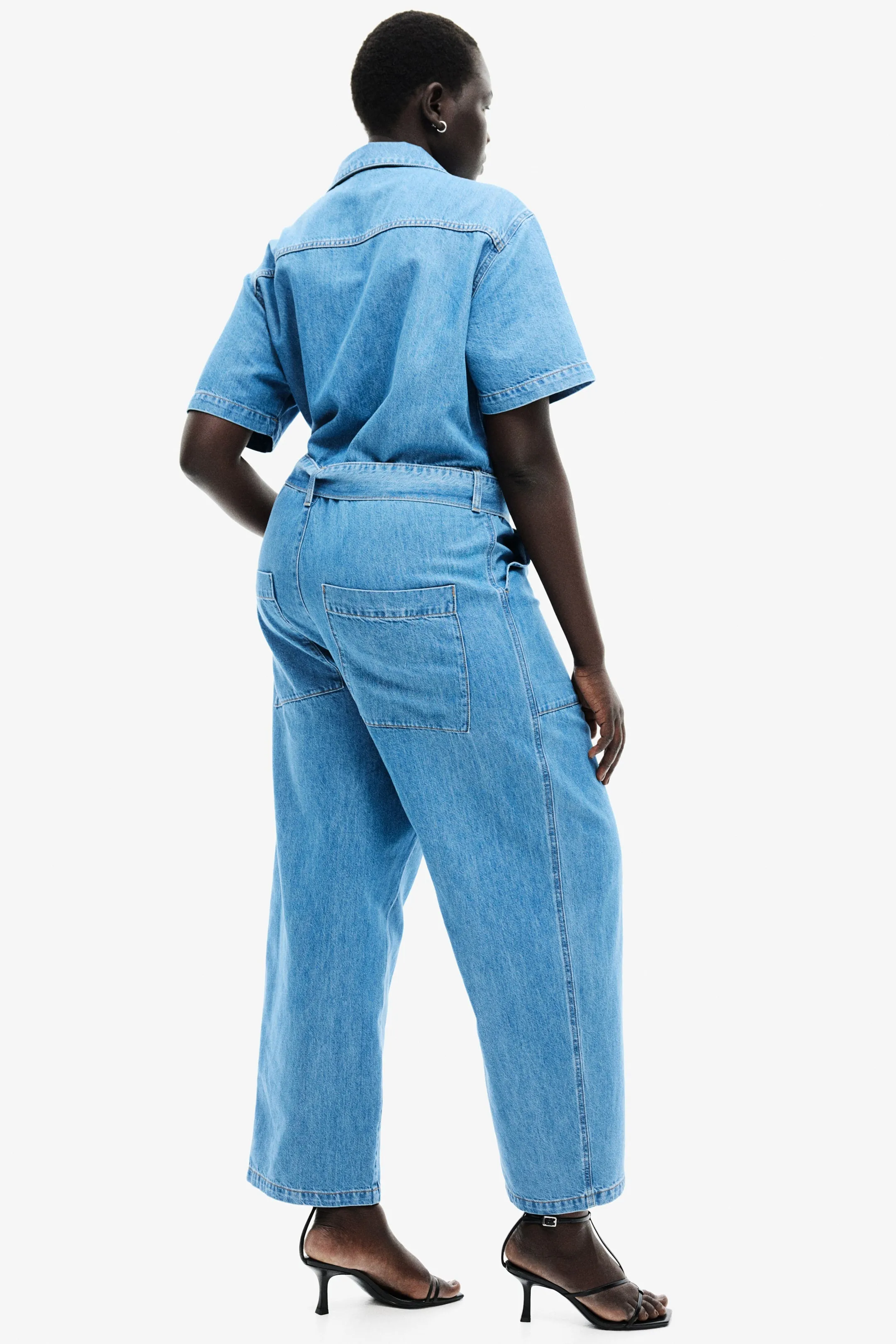 Denim boiler suit