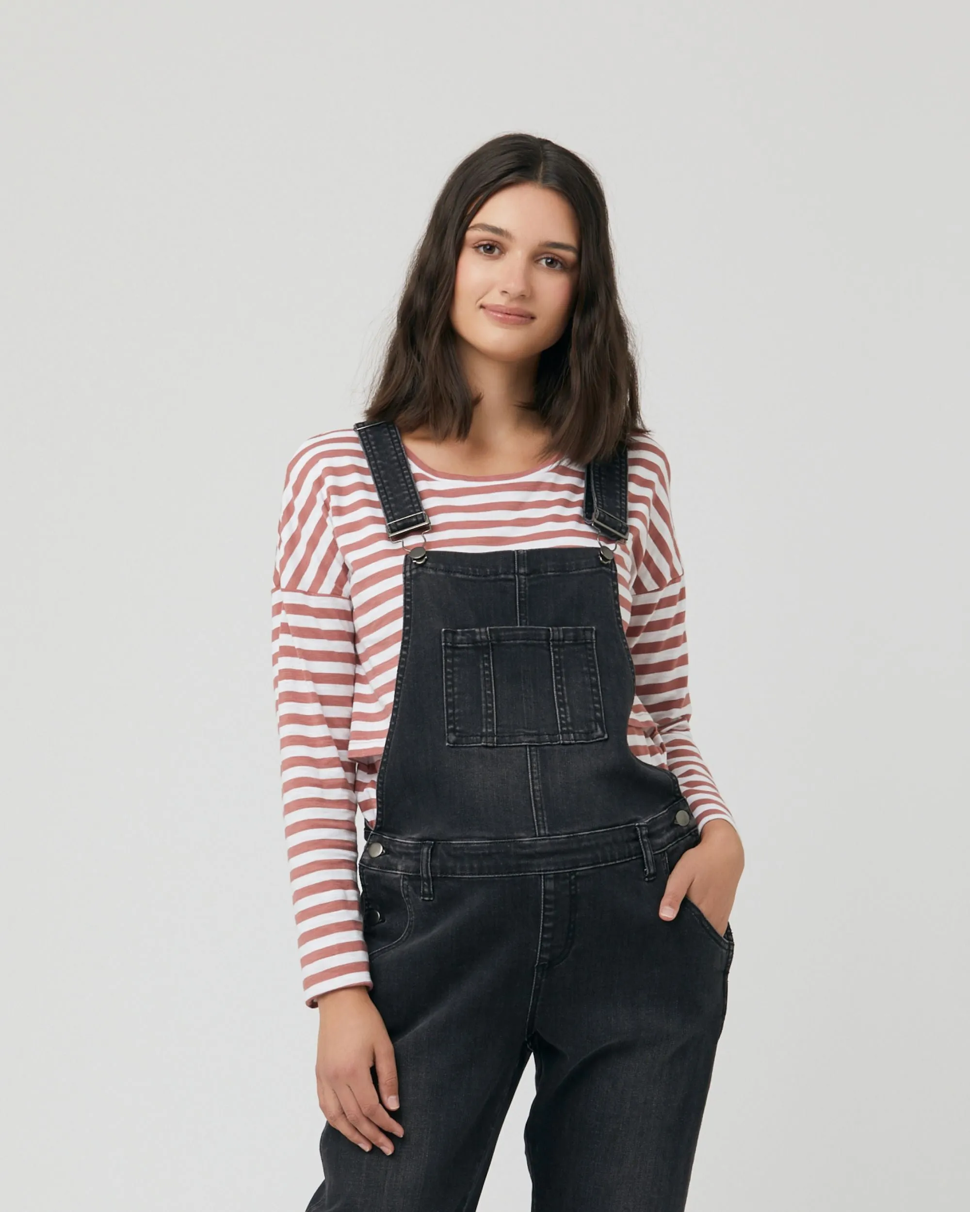Denim Overalls Black