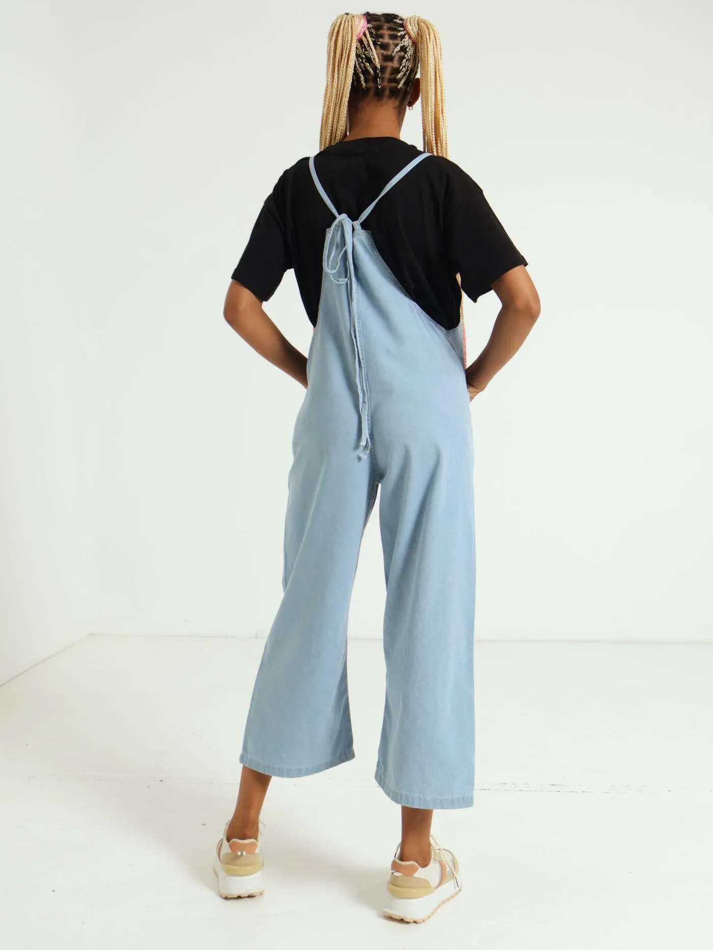 Denim Pocket Jumpsuit - Light Blue