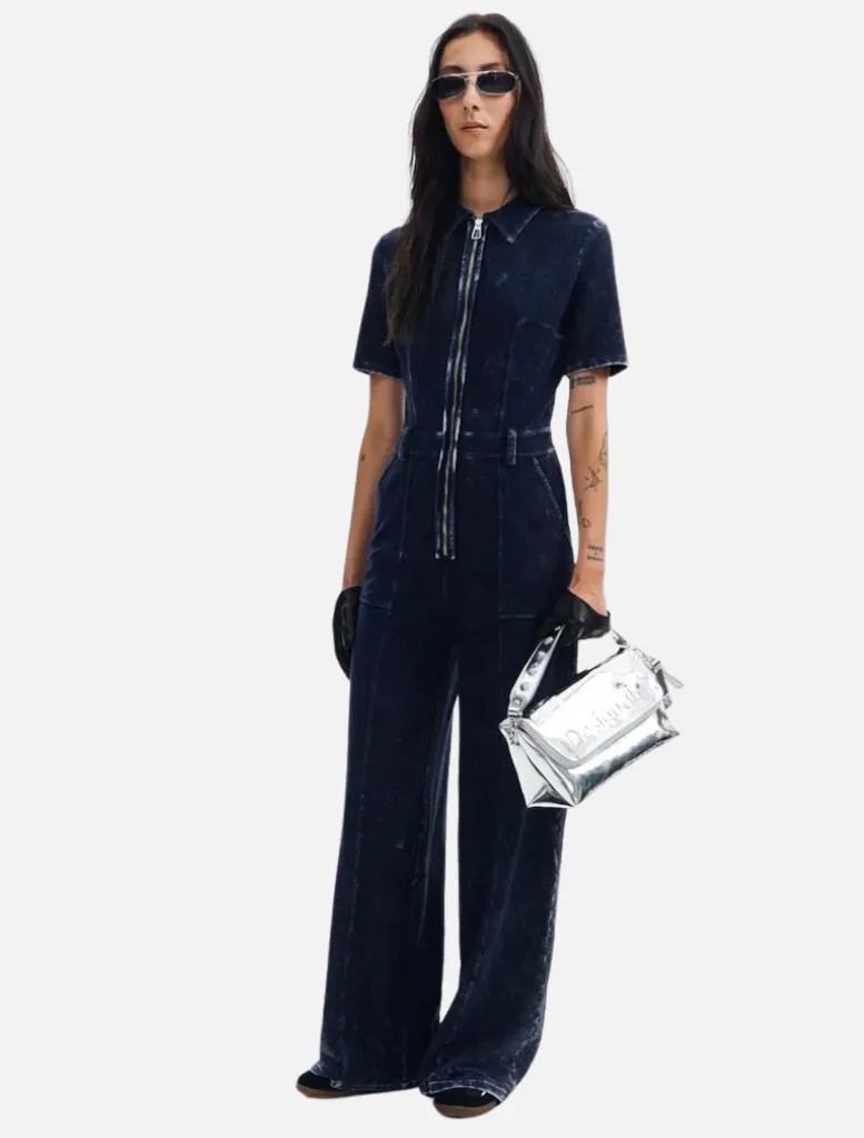 Denim Washed Jumpsuit - 1001 Raw