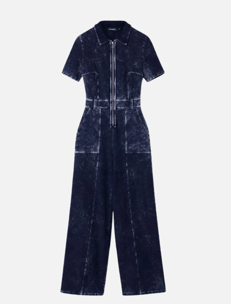 Denim Washed Jumpsuit - 1001 Raw
