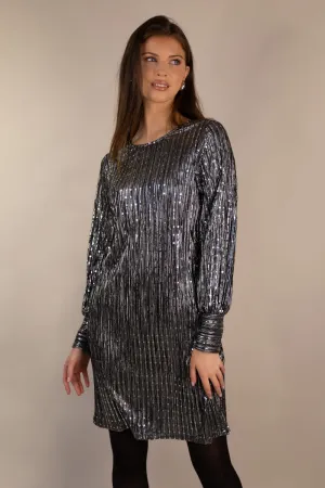 Didi Silver Shift Dress