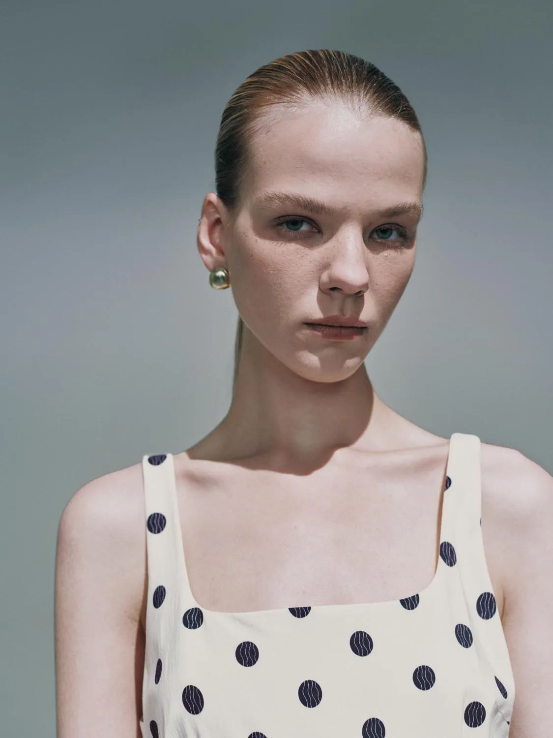 Dotted Cami A-Line Dresses