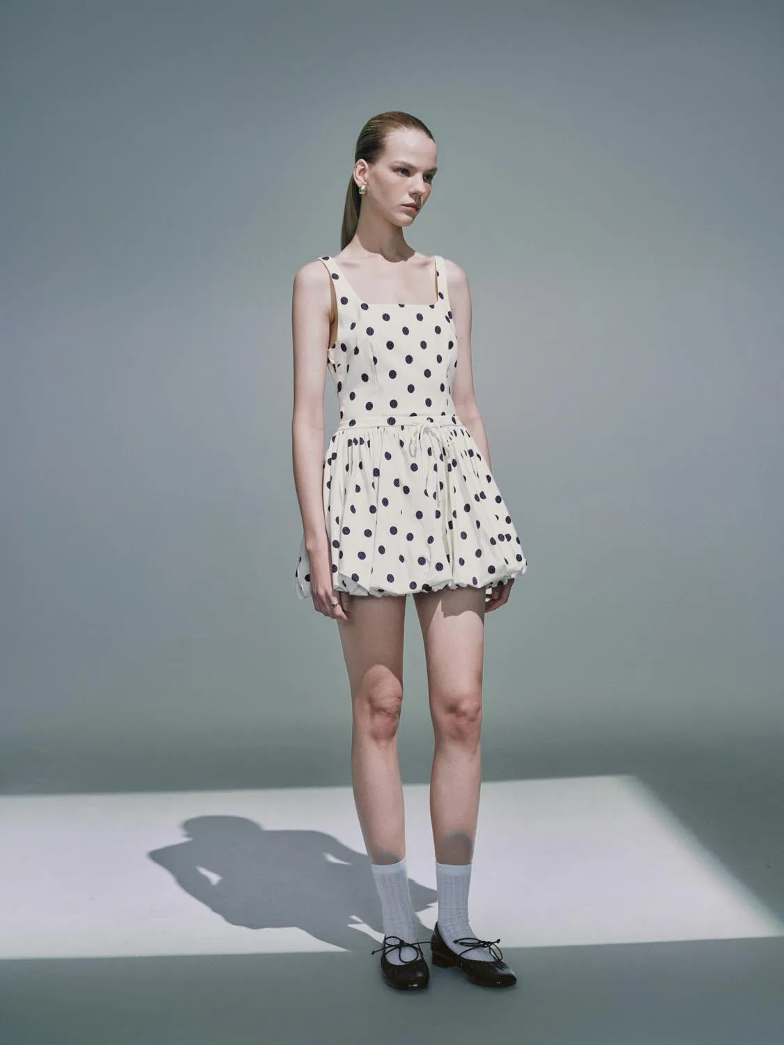 Dotted Cami A-Line Dresses