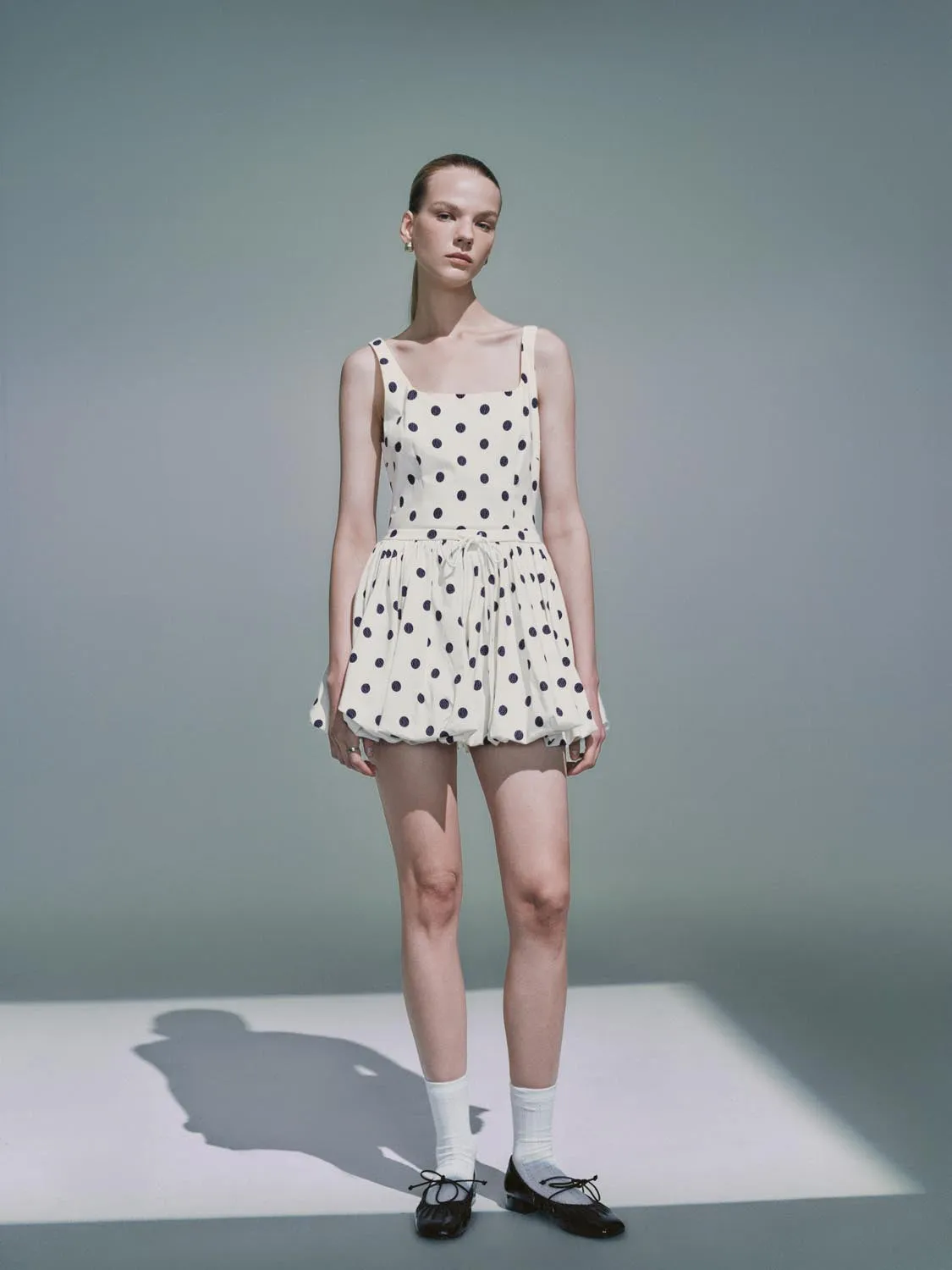 Dotted Cami A-Line Dresses