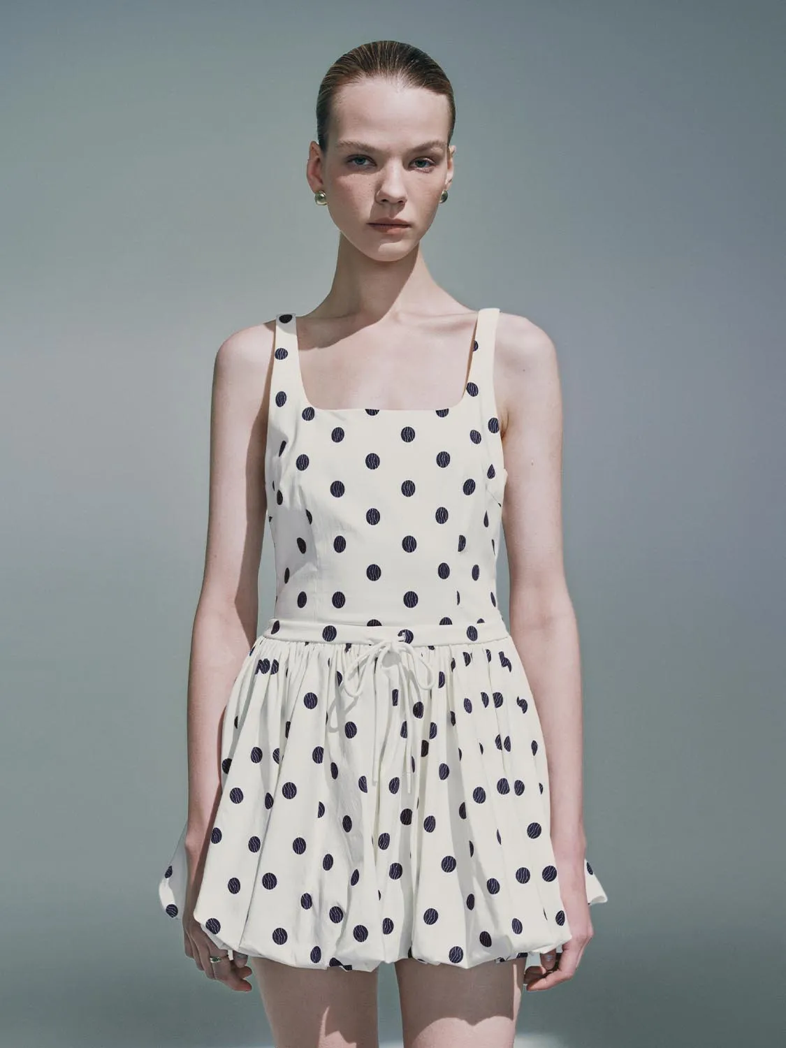 Dotted Cami A-Line Dresses