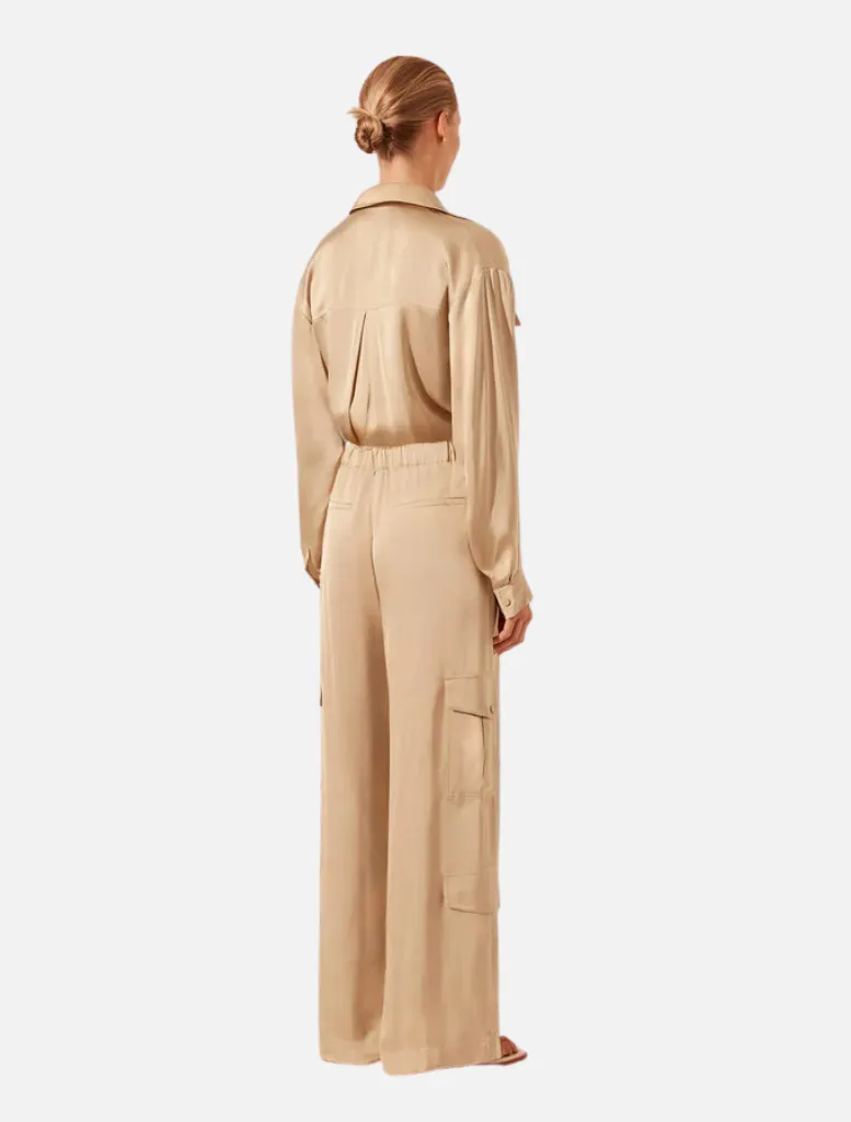 Drawstring Utility Jumpsuit - Oat