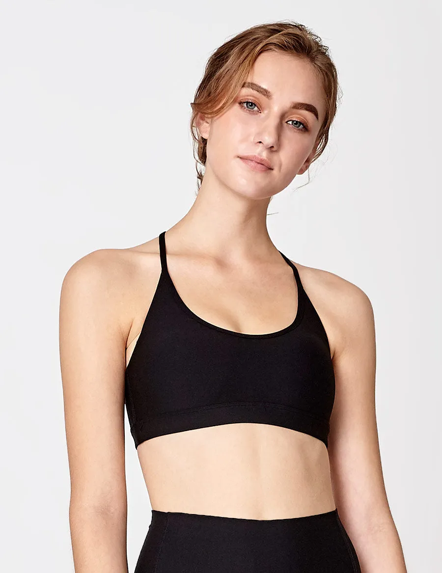 easyoga LA-VEDA Twins Cross Bralet  Tank - FA1 Montage Gray