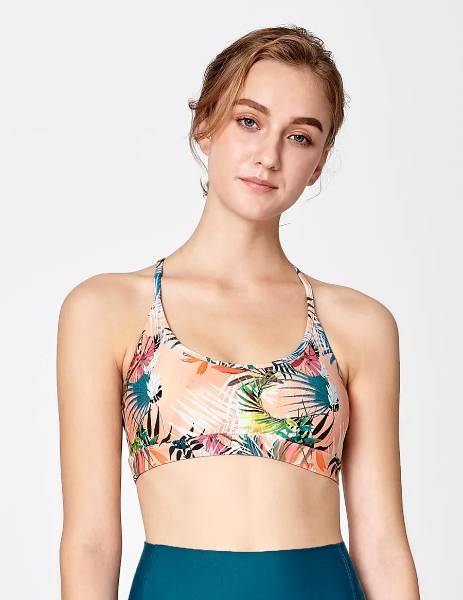 easyoga LA-VEDA Twins Cross Bralet  Tank - W02 Snow White