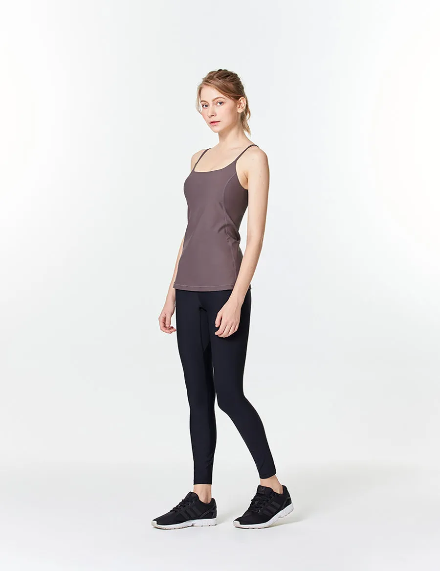 easyoga LESPIRO Radiant Mesh Tank - C11 Mocha Chocolate