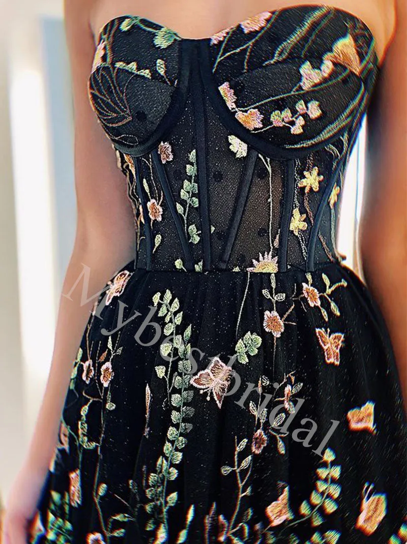 Elegant Sweetheart Sleeveless A-line Prom Dresses,PDS0918