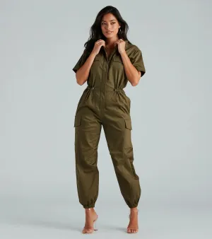 Everyday Utility Cargo Jogger Jumpsuit